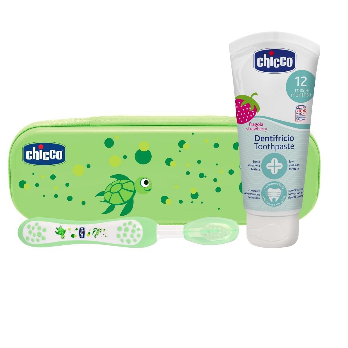 Chicco Set Dentale Verde Con Fluoro