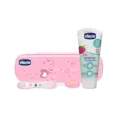 CHICCO SET DENTALE ROSA CON FLUORO
