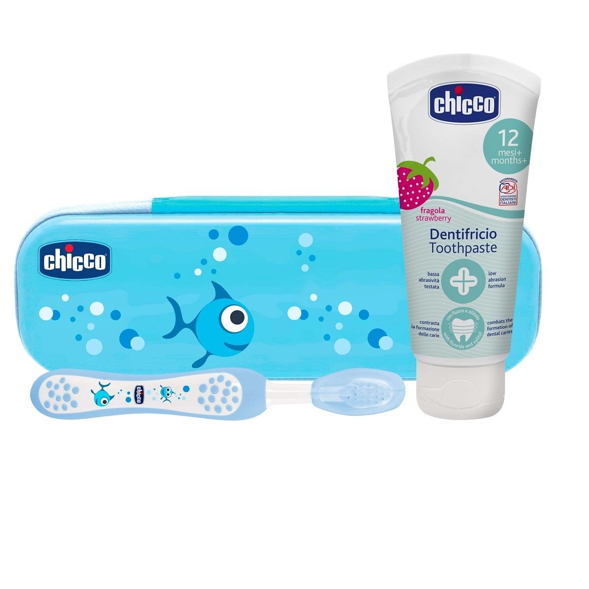 Chicco Set Dentale Azzurro Con Fluoro