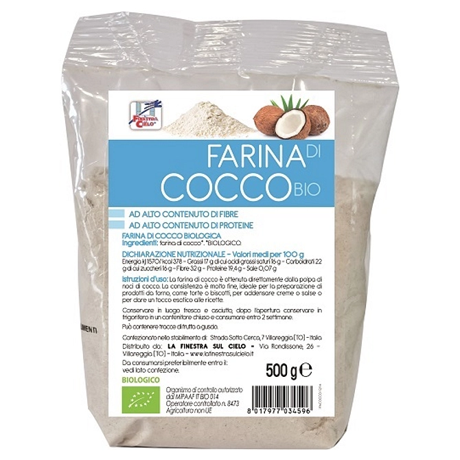 Fsc Farina Di Cocco Bio Ad Alto Contenuto Di Fibra 500 G