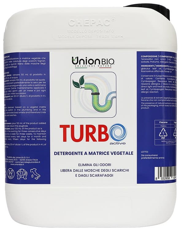 TURBO ACTIVE DETERGENTE A MATRICE VEGETALE 5 LITRI