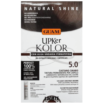 GUAM UPKER KOLOR TINTA CAPELLI 5,0 CASTANO CHIARO CON ALGA UNDARIA PINNATIFIDA GUAM UPKER KOLOR TINTA CAPELLI 5,0 CASTANO CHIARO CON ALGA UNDARIA PINNATIFIDA