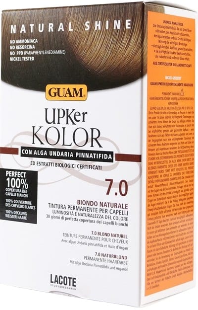 GUAM UPKER KOLOR TINTA CAPELLI 7,0 BIONDO INTENSO CON ALGA UNDARIA PINNATIFIDA