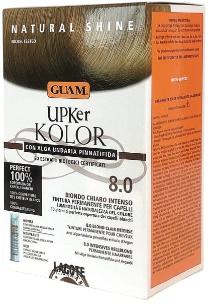 GUAM UPKER KOLOR TINTA CAPELLI 8,0 BIONDO CHIARO INTENSO CON ALGA UNDARIA PINNATIFIDA