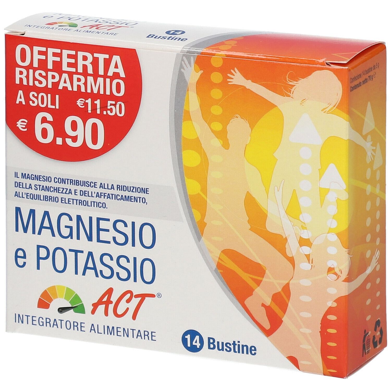 Magnesio E Potassio Act 14 Bustine