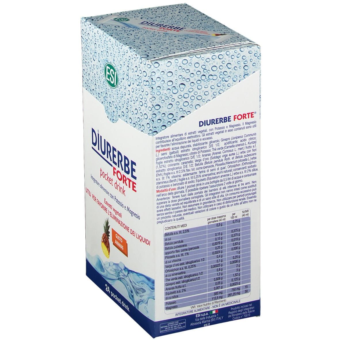 ESI DIURERBE FORTE POCKET DRINK ANANAS 24 X 20 ML
