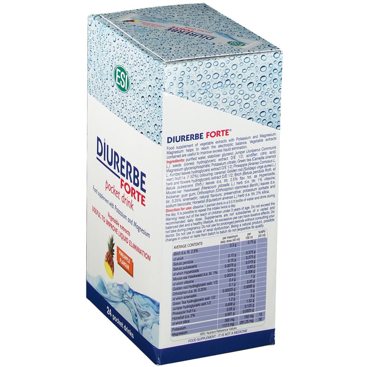 ESI DIURERBE FORTE DRENANTE ANANAS 24 POCKET DRINK DA 20 ML