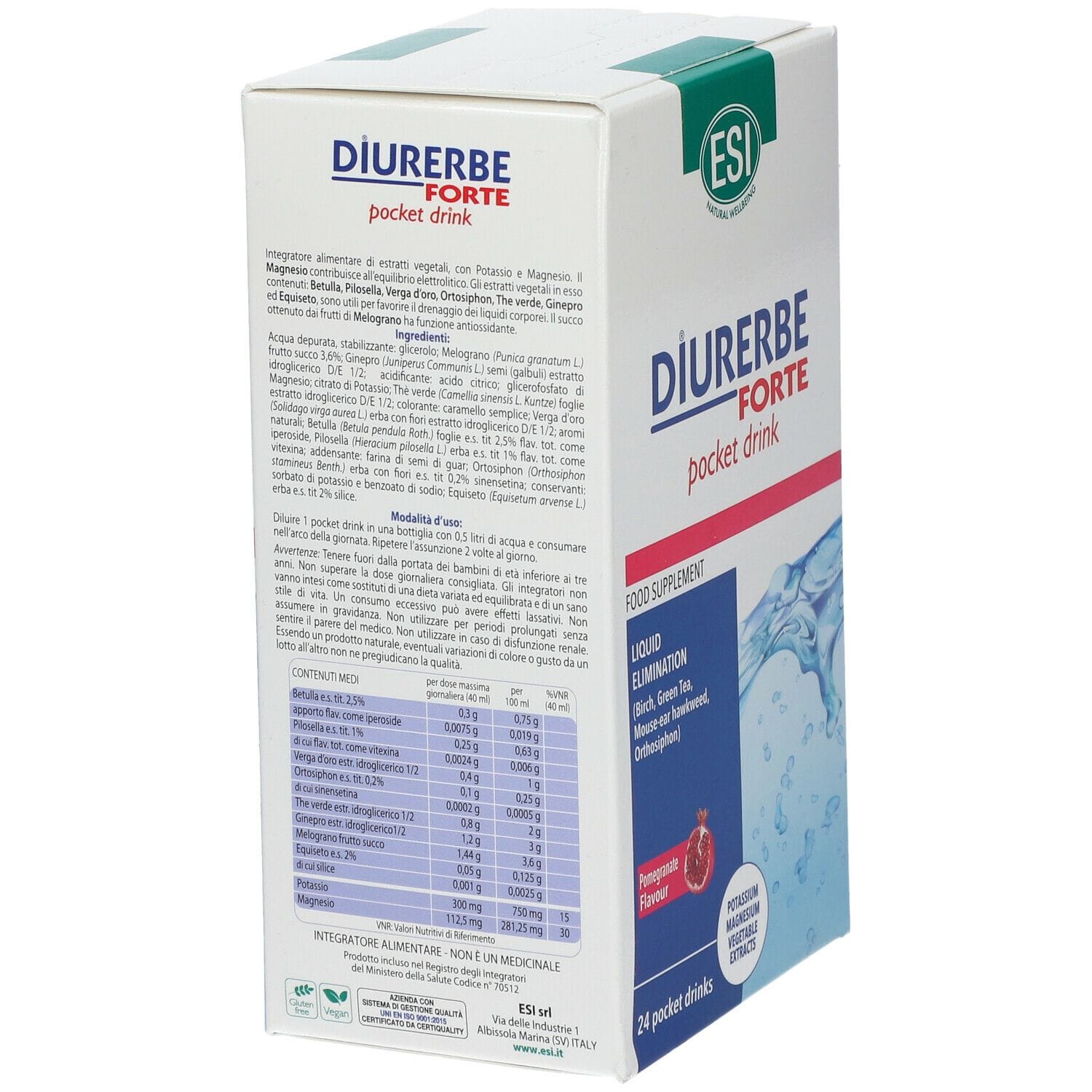 ESI DIURERBE FORTE POCKET DRINK MELOGRANO 24 X 20 ML