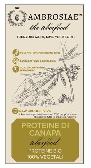 AMBROSIAE UBERFOOD PROTEINE DI CANAPA 200 G