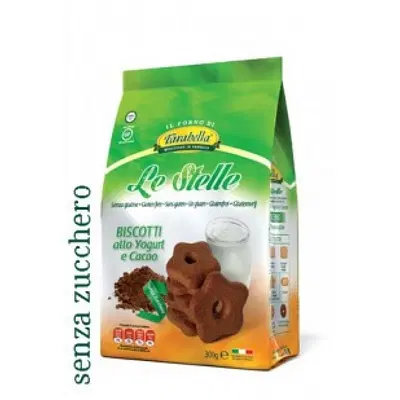 FARABELLA BISCOTTI LE STELLE ALLO YOGURT E CACAO SENZA ZUCCHERO 300 G FARABELLA BISCOTTI LE STELLE ALLO YOGURT E CACAO SENZA ZUCCHERO 300 G