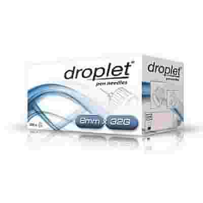 AGO PER PENNA DA INSULINA DROPLET 32 GAUGE 8 MM 100 PEZZI