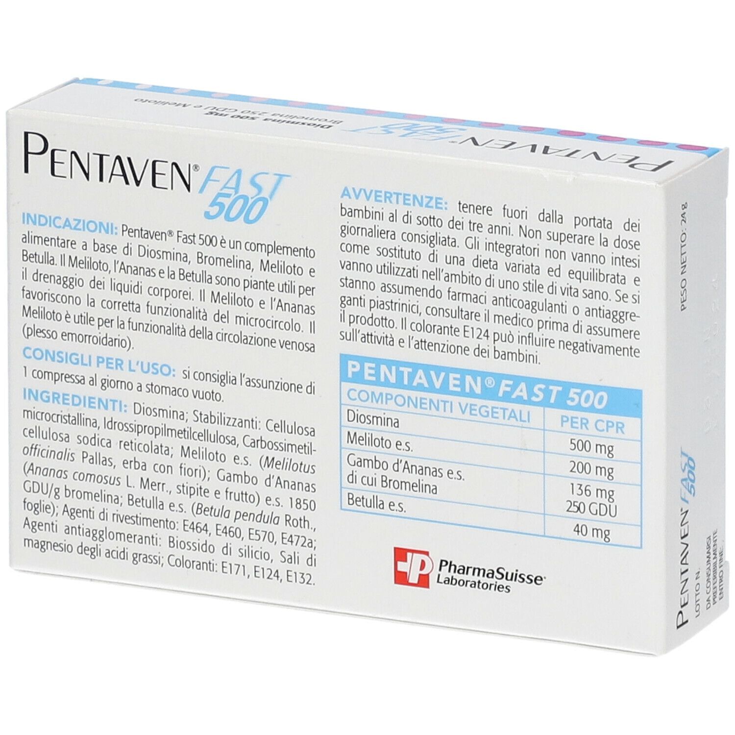 PENTAVEN FAST 500 20 COMPRESSE