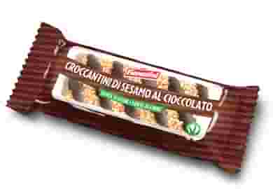 CROCCANTINI DI SESAMO CON CIOCCOLATO FONDENTE 60 G