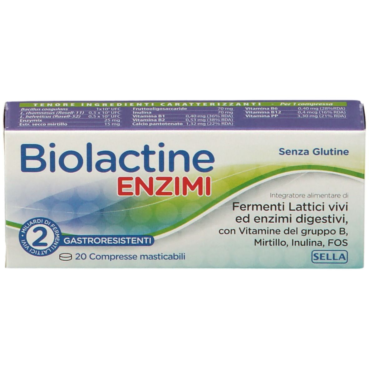 BIOLACTINE ENZIMI 20 COMPRESSE NUOVA FORMULA