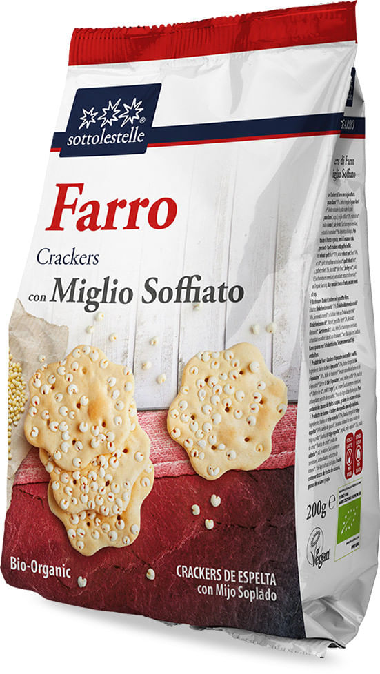 CRACKERS DI FARRO E MIGLIO SOFFIATO 200 G