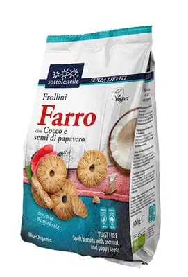 BISCOTTI DI FARRO CON COCCO E SEMI DI PAPAVERO 300 G BISCOTTI DI FARRO CON COCCO E SEMI DI PAPAVERO 300 G