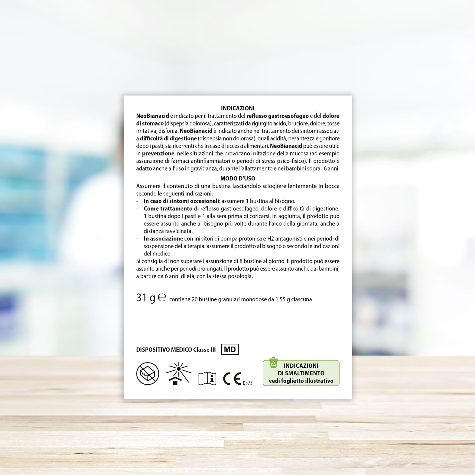 NEOBIANACID 20 BUSTINE MONODOSE