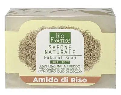 BIO ESSENZE SAPONE NATURALE AMIDO DI RISO 100 G BIO ESSENZE SAPONE NATURALE AMIDO DI RISO 100 G