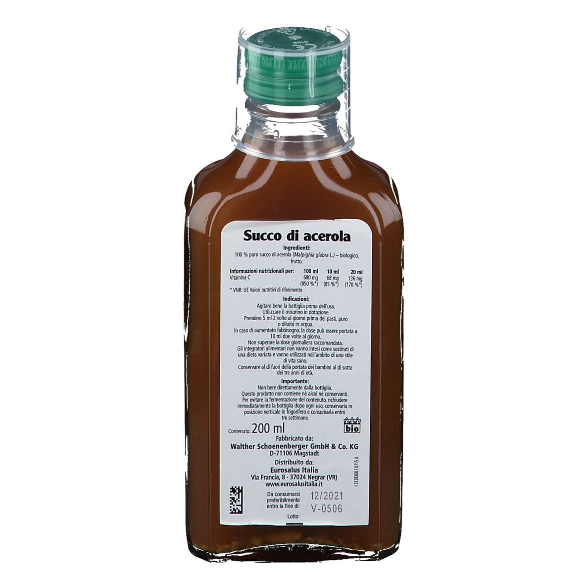 ACEROLA SUCCO 200 ML BIO