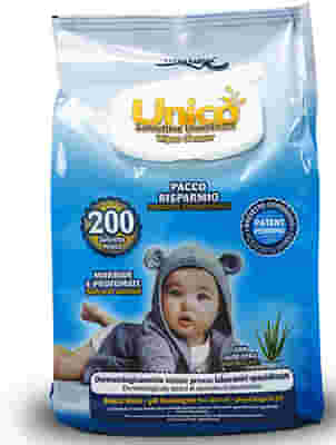 UNICO SALVIETTINE UMIDIFICATE POP UP 200 PEZZI