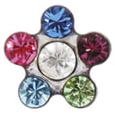 SYSTEM75 MARGHERITA ARCOBALENO 5MM ACCIAIO