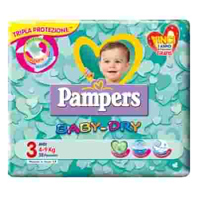 PAMPERS BABY DRY MIDI PB 28 PEZZI
