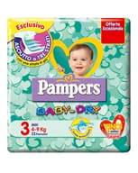 PAMPERS BABY DRY DOWNCOUNT MIDI 20 PEZZI