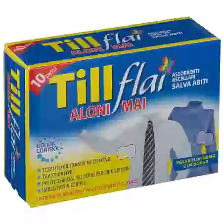 TILL FLAI ASSORBENTI ASCELLARI NUOVO ADESIVO 10 PEZZI