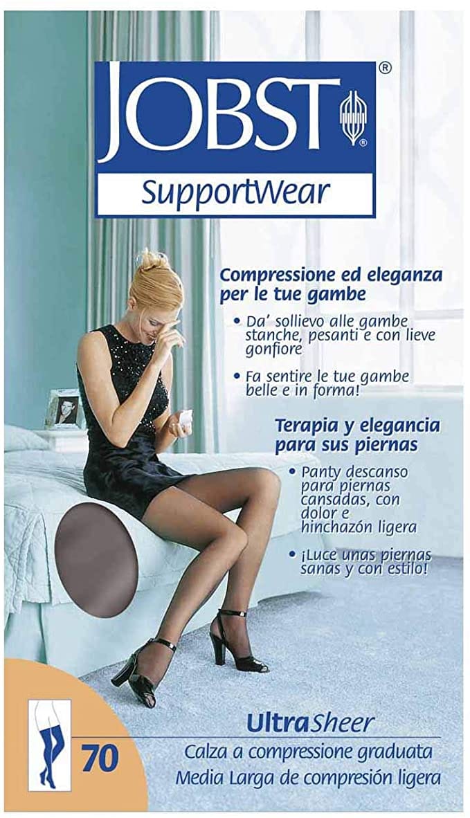 Calza Compressiva Jobst Ultrasheer Microfibra 10 15 Mmhg Collant Natural 2