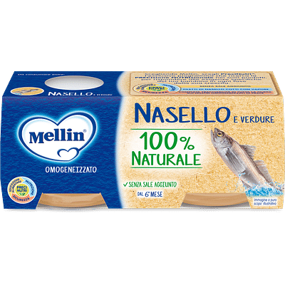 MELLIN OMOGENEIZZATO NASELLO 2 X 80 G