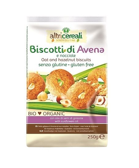 Altricereali Biscotti All'avena/Nocciole Bio 250 G