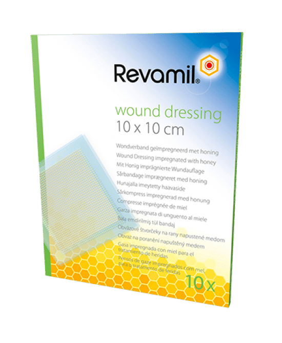 REVAMIL GARZE IMBEVUTE DI MIELE 10X10 CM 10 PEZZI