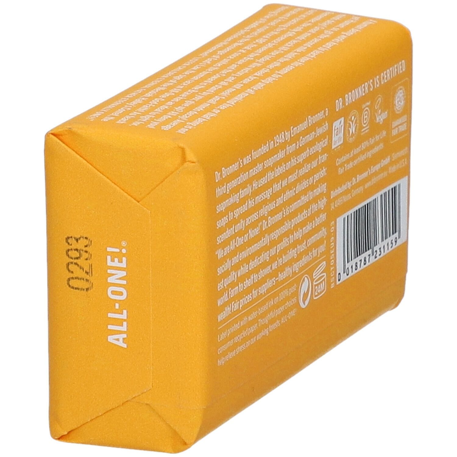 DR BRONNER'S BAR SOAP CITRUS-ORANGE 140 G