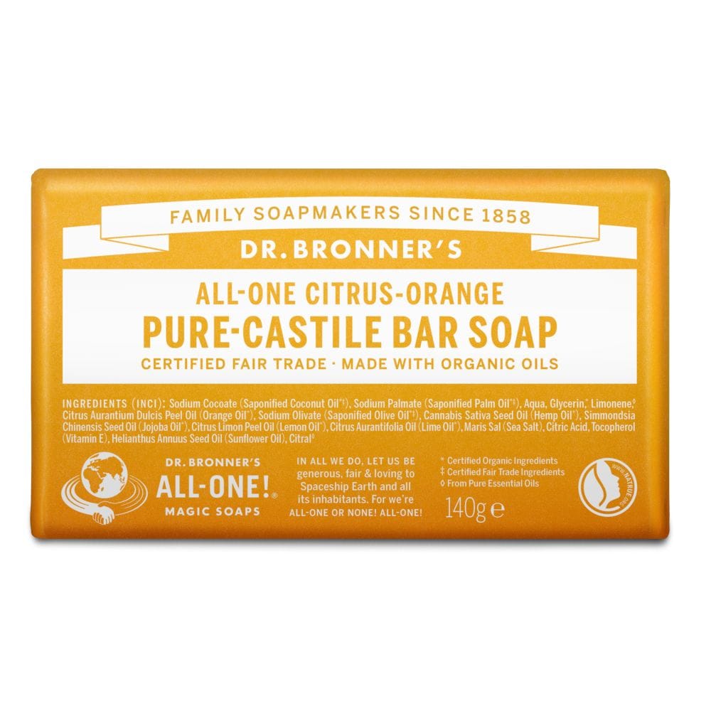 DR BRONNER'S BAR SOAP CITRUS-ORANGE 140 G