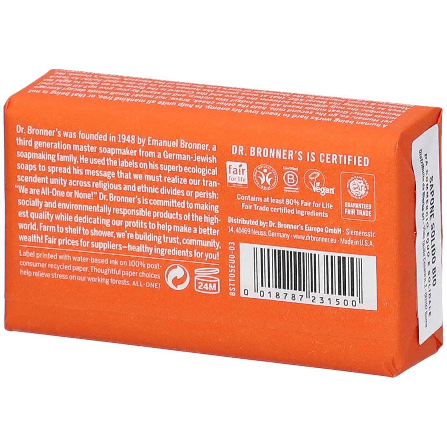 DR BRONNER'S BAR SOAP TEA TREE 140 G