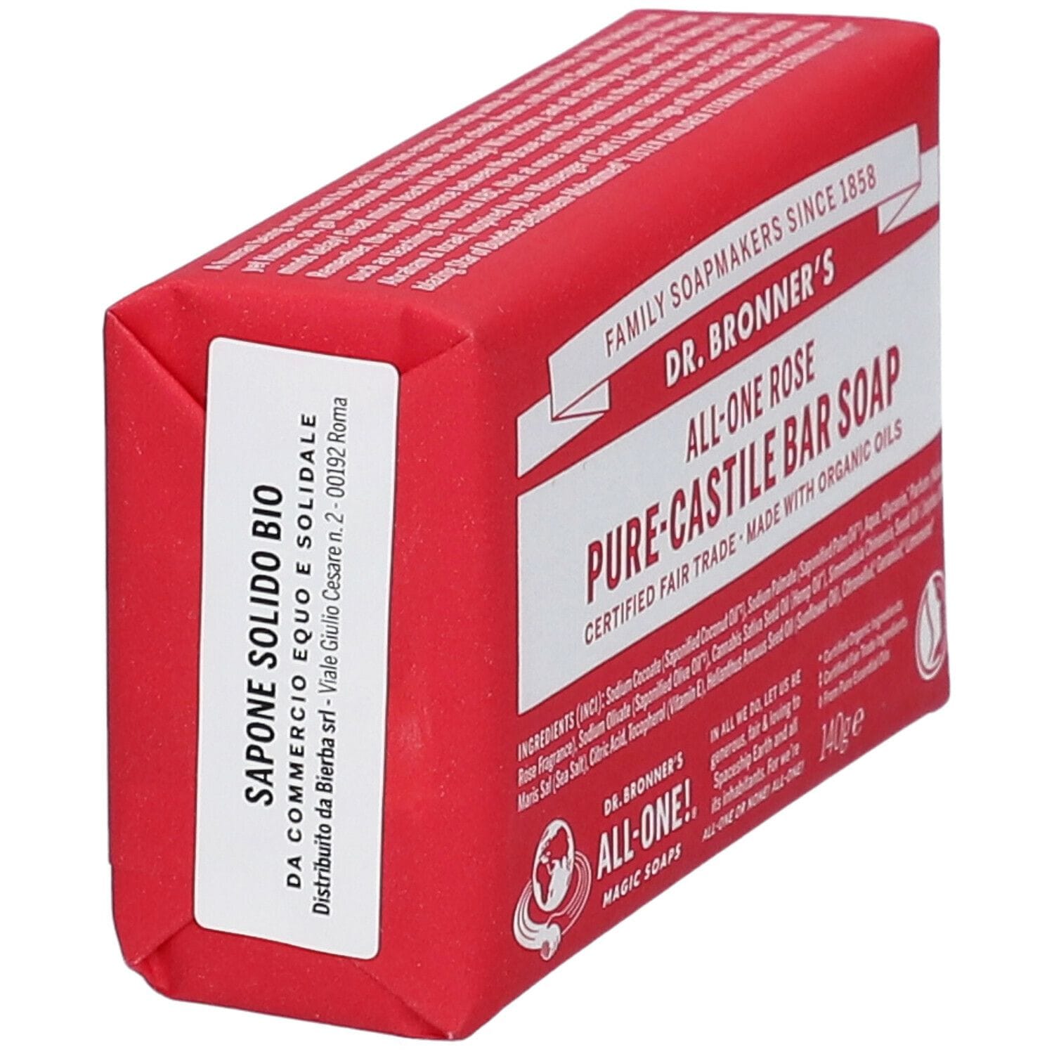 DR BRONNER'S BAR SOAP ROSE 140 G