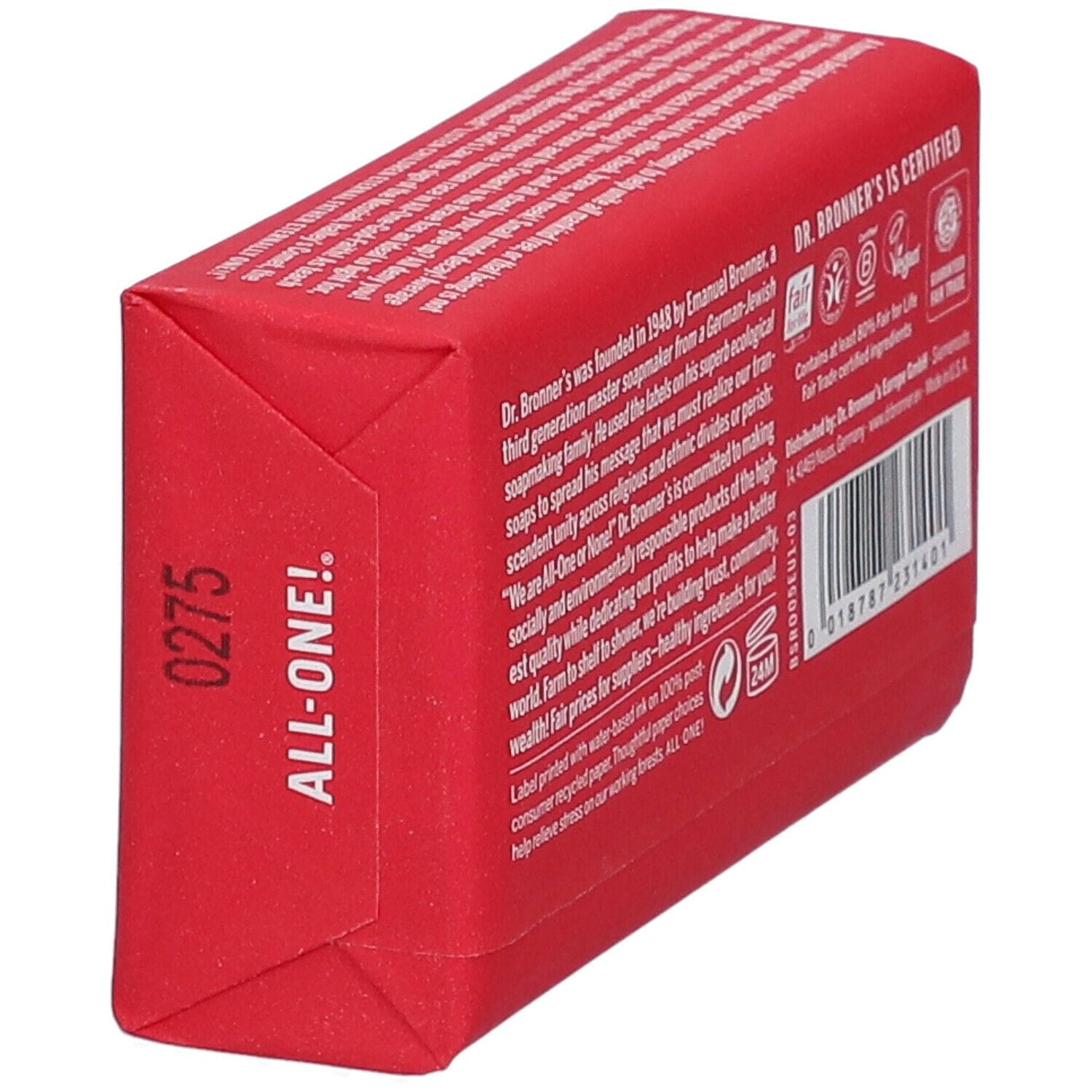 DR BRONNER'S BAR SOAP ROSE 140 G