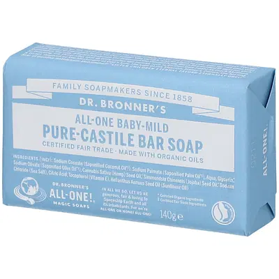 DR BRONNER'S BAR SOAP UNSCENTED 140 G DR BRONNER'S BAR SOAP UNSCENTED 140 G