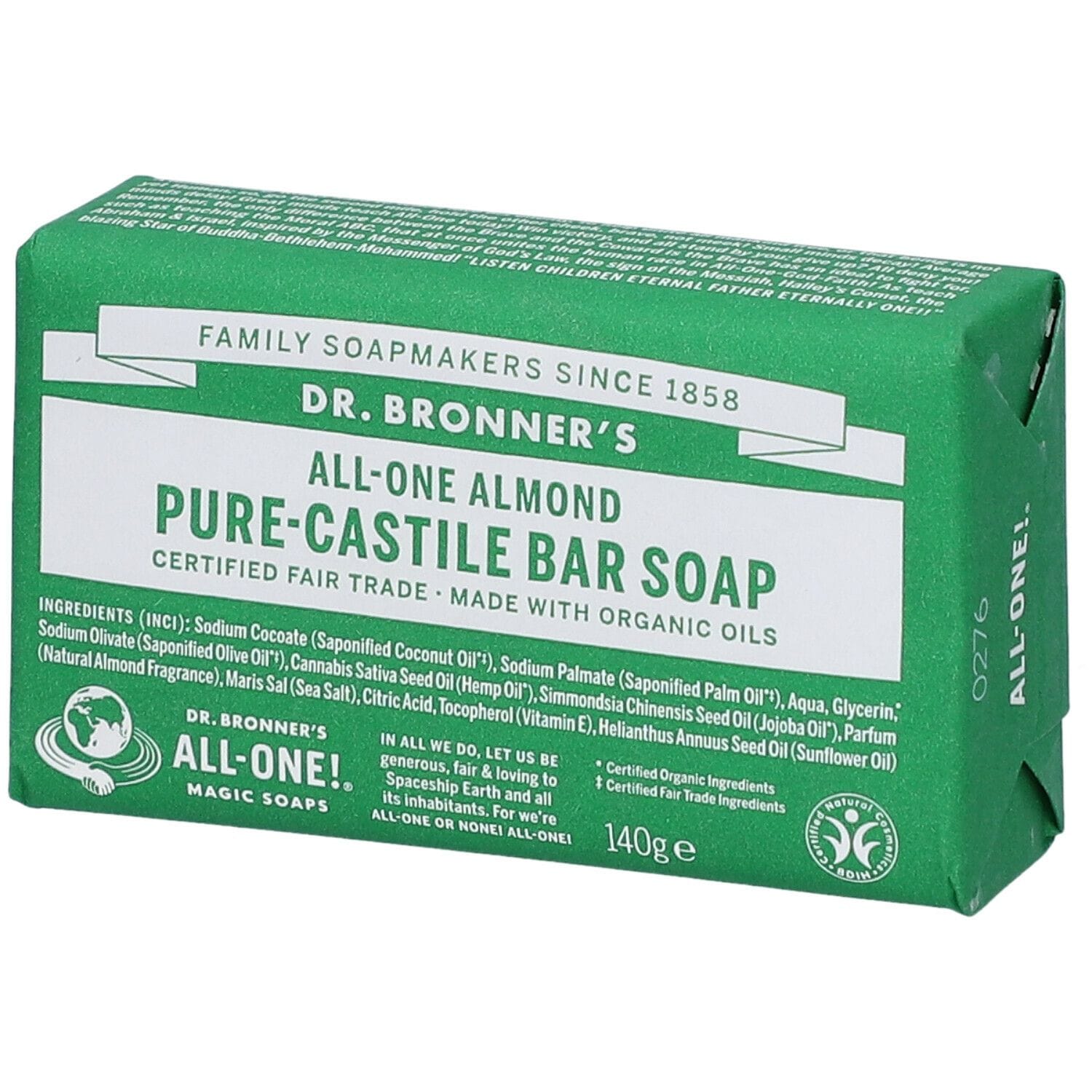 DR BRONNER'S BAR SOAP ALMOND 140 G