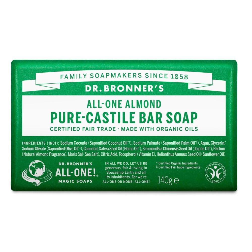 DR BRONNER'S BAR SOAP ALMOND 140 G