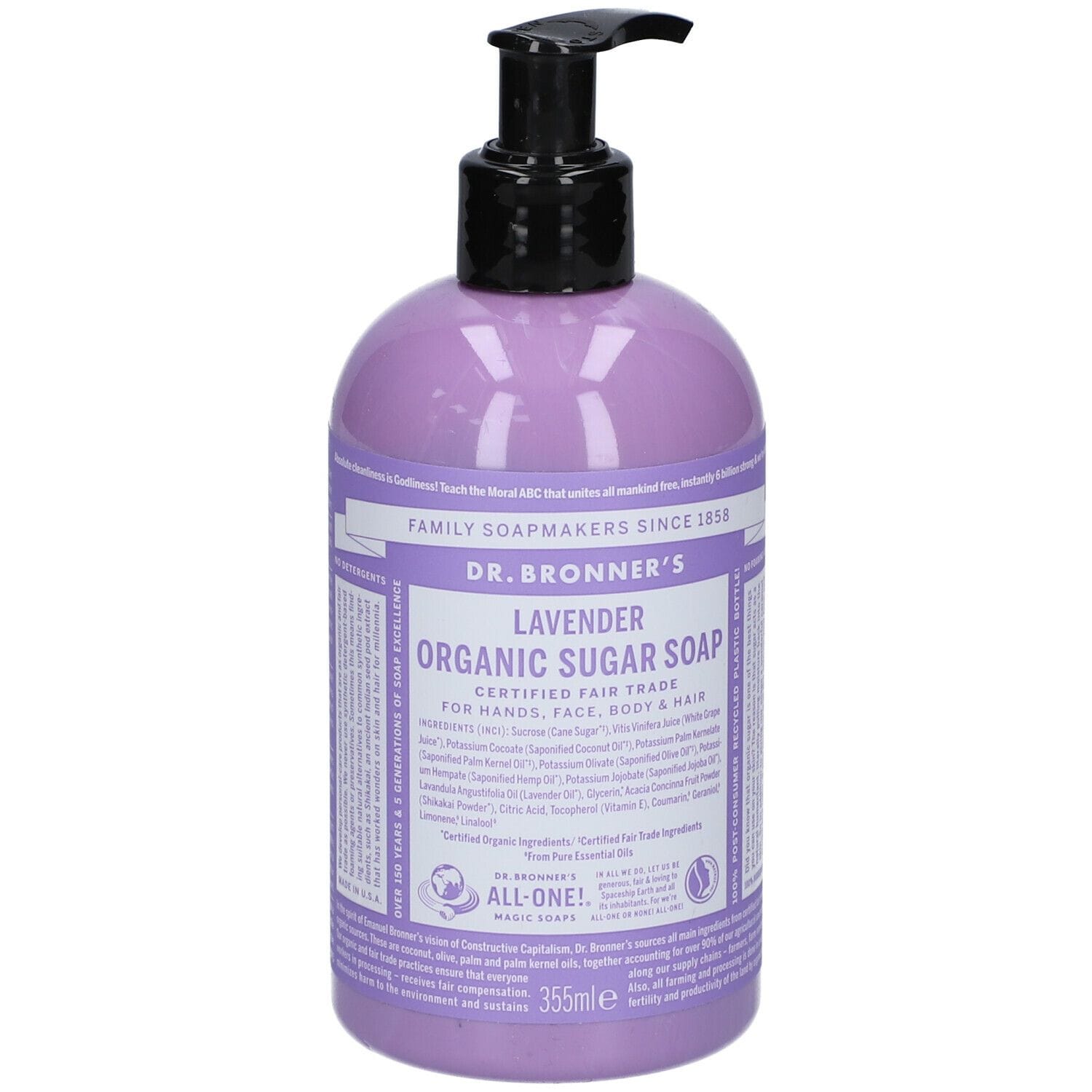 DR BRONNER'S ORGANIC SUGAR SOAP LAVENDER 355 ML