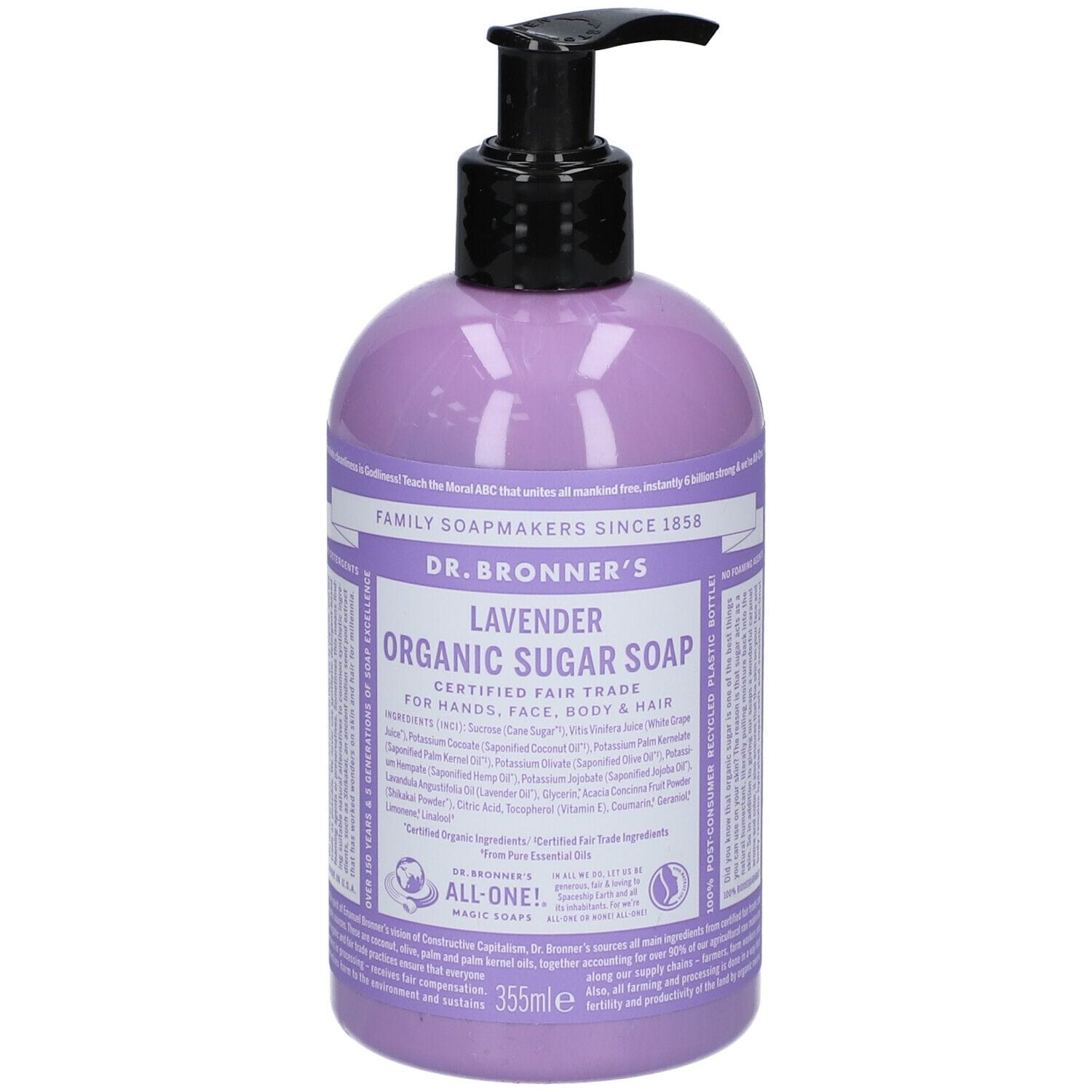 DR BRONNER'S ORGANIC SUGAR SOAP LAVENDER 355 ML