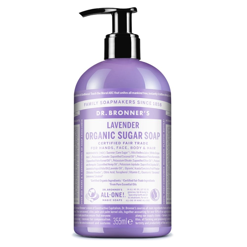 DR BRONNER'S ORGANIC SUGAR SOAP LAVENDER 355 ML