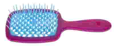 SUPERBRUSH SPAZZOLA FUCSIA CON RICCIO TURCHESE