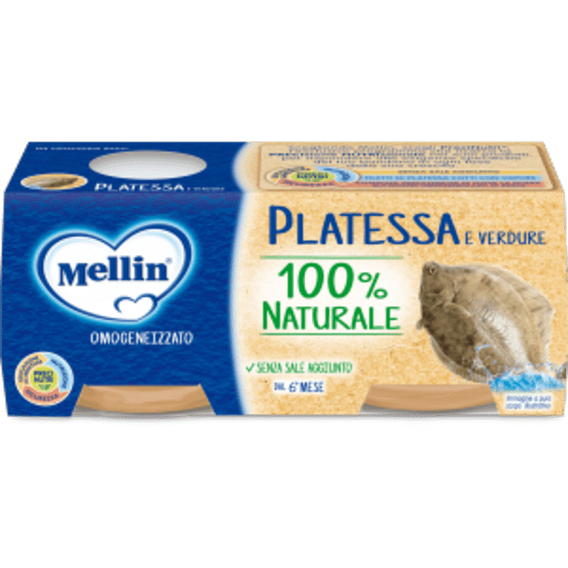 Mellin Omogeneizzato Platessa 2 X80 G