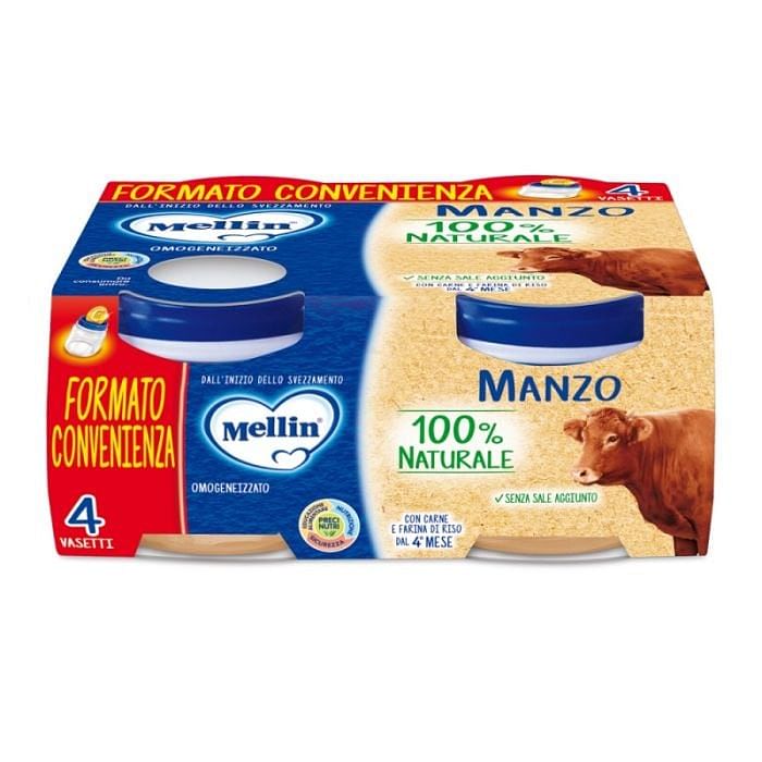 Mellin Omogeneizzato Manzo 4 X80 G