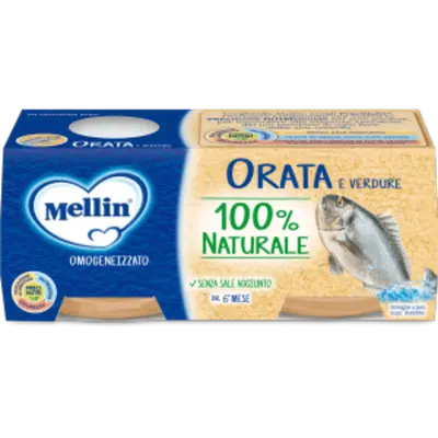MELLIN OMOGENEIZZATO ORATA 2X80 G MELLIN OMOGENEIZZATO ORATA 2X80 G