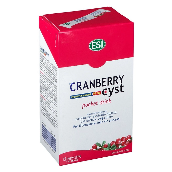 Esi Cranberry Cyst Pocket Drink 16 Bustine