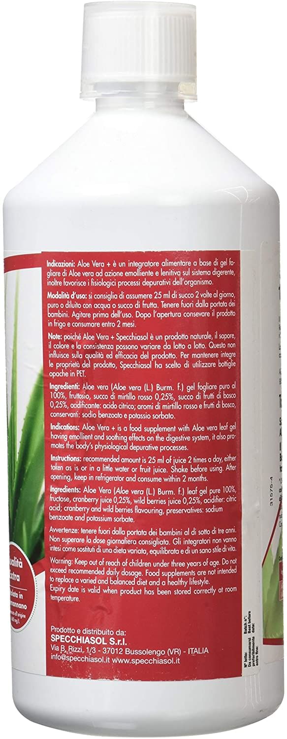 SUCCO ALOEVERA+ ALOE/MIRTILLO ROSSO 1 LITRO