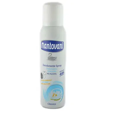 MANTOVANI DEODORANTE SPRAY CLASSICO 48H ANTI MACCHIA 150 ML MANTOVANI DEODORANTE SPRAY CLASSICO 48H ANTI MACCHIA 150 ML